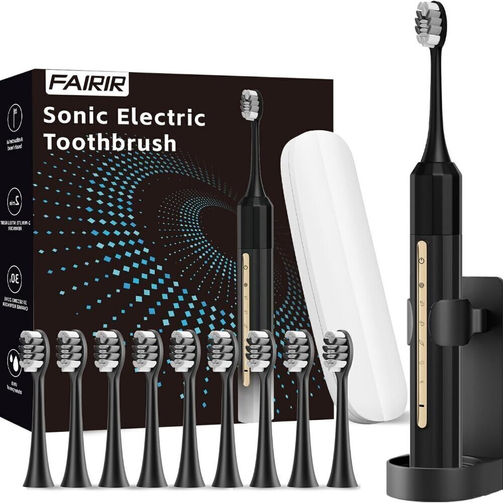 NWT: Sonic Electric Toothbrush w/ 10 brush heads - Picture 1 of 9